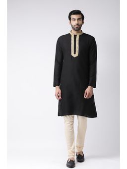 KISAH - Black Solid Kurta