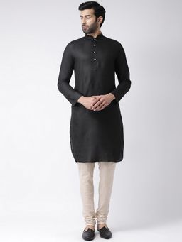 KISAH - Black Solid Kurta