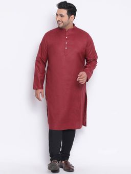 KISAH PLUS - Maroon Solid Kurta