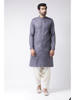 KISAH - Grey Solid Kurta