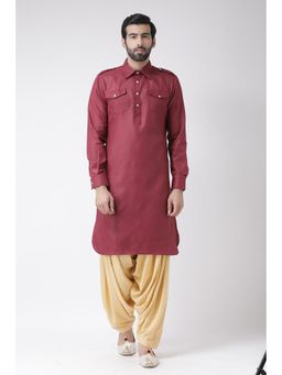 KISAH - Maroon Solid Kurta