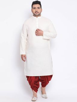 KISAH PLUS - White Solid Kurta