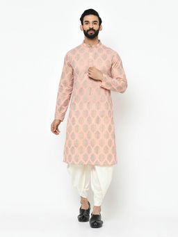 KISAH - Pink Kurta With Dhoti (Set of 2)