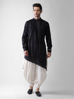 KISAH - Men Black Kurta (set Of 2)