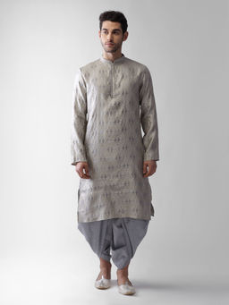 KISAH - Men Grey Kurta (set Of 2)