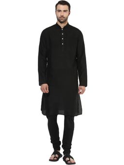 KISAH - Black Kurta And Churidar (Set of 2)