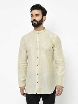 KISAH - White Striped Short Kurta