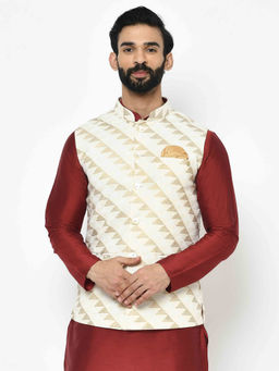 KISAH - Off White Nehru Jacket