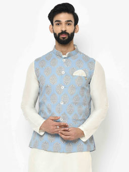 KISAH - Blue Nehru Jacket