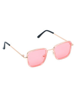Spiky - Pink Frame Pink Lens Rectangle UV Protection Sunglass KABI_PINK_PINK