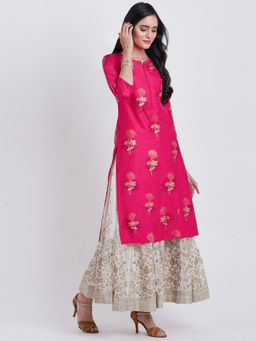 Biba - Pink Printed Kurta