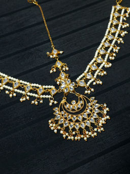 Karatcart - Traditional Gold Plated Kundan Mathapatti