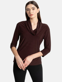 Kazo - Red Cowl Neck Top