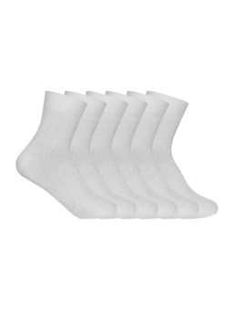 Supersox - White School Uniform Ankle Length Combed Cotton Socks (Pack of 6)
