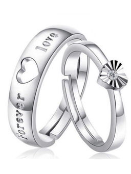 Karatcart - Silver Mixed Metal Rings (Pack Of 2)