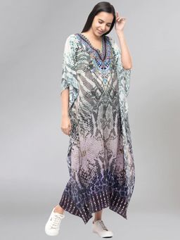 First Resort by Ramola Bachchan - Multi Colour Kaftan