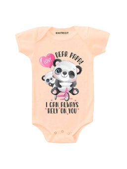 KNITROOT - Peach Dear Papa I Can Always Rely On U Print Onesie