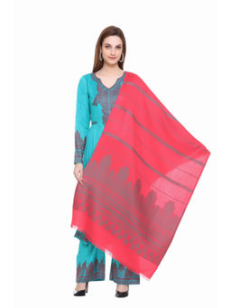 Kidar - Woven Design Unstitched Acrylic Wool Blend Dress Material