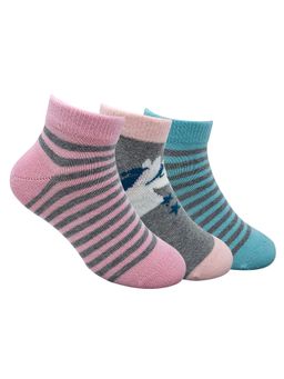 Mint & Oak - Unicorn Love Cotton Ankle Length Socks For Kids (Pack Of 3)