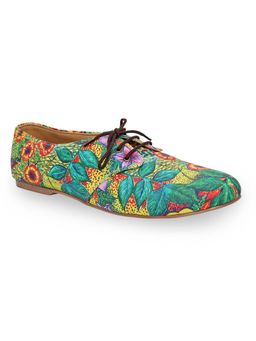 KANVAS - Queen of The Wild Printed Multi Color Oxfords Shoes