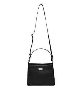 KLEIO - PU Structured Handbag With Zip Closure For Women(BLACK)