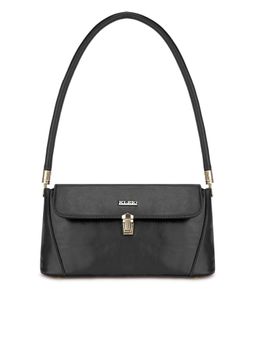 KLEIO - Structured PU Leather Short Handle Handbag For Women (HO9020KL-BL)(BLACK)