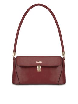 KLEIO - Structured PU Leather Short Handle Handbag For Women (HO9020KL-CH)(CHERRY)