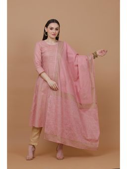 Kaanchie Nanggia - Pink Printed Kurta And Pant With Dupatta (Set of 3)