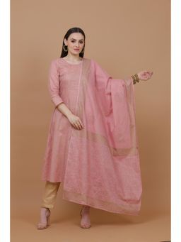 Kaanchie Nanggia - Pink Printed Kurta And Pant With Dupatta (Set of 3)