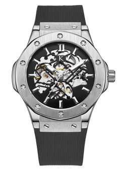 KREDO - Men DEDON Silver Automatic Skeleton Analogue Watch-KW029