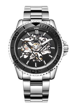 KREDO - Men FORTE Silver Automatic Skeleton Analogue Watch-KW039