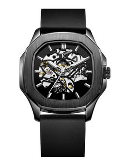 KREDO - Men OTUS Black Automatic Skeleton Analogue Watch-KW045
