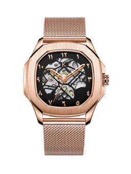 KREDO - Men OTUS MALIK Rose Automatic Skeleton Analogue Watch-KW076