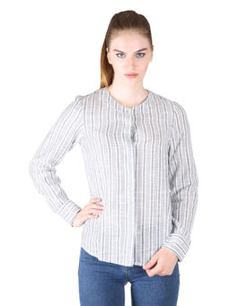 Owncraft - Women's Grey White Stripe Shirt