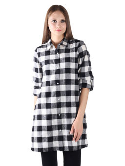 Owncraft - Women's Black White Check Shirt