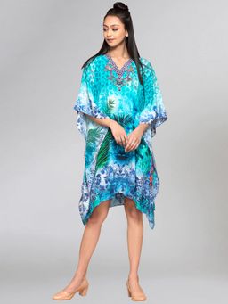 First Resort by Ramola Bachchan - Blue Kaftan