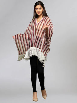 First Resort by Ramola Bachchan - Pink Knit Kaftan Top