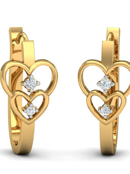 KuberBox - 14K First Love Hoop Earrings for Women Girls