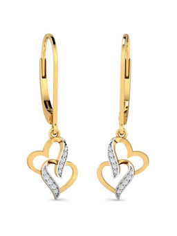 KuberBox - 18K Heartly Hoops Earrings for Women Girls