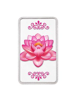 Kundan - 20g Silver Colour Bar (999.9) Lotus Temple