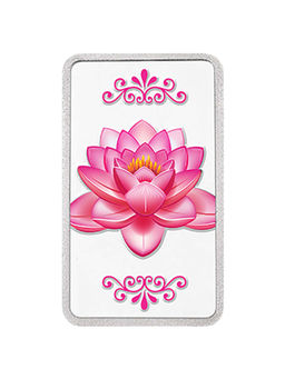 Kundan - 20g Silver Colour Bar (999.9) Lotus