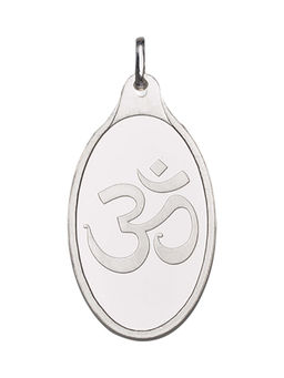 Kundan - 10.11g Silver Pendant (999.9) Om