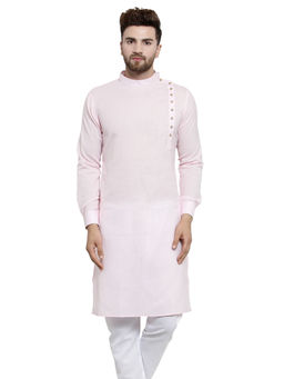Treemoda - Designer Pink Linen Kurta For Men
