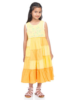 Biba - Yellow Embroidered Dress