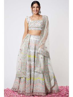 Gopi Vaid - Noor Chevron Lehenga (Set of 3)