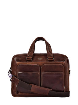 Eske - Colton Leather Laptop Bag Brown
