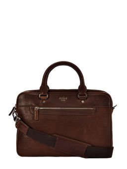 Eske - Kazia Leather Laptop Bag Brown