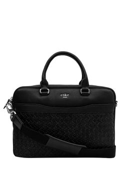 Eske - Clover Leather Laptop Bag Black