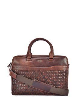 Eske - Roma Leather Laptop Bag Brown