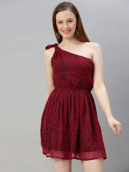 Sera - Red Floral Mini Dress